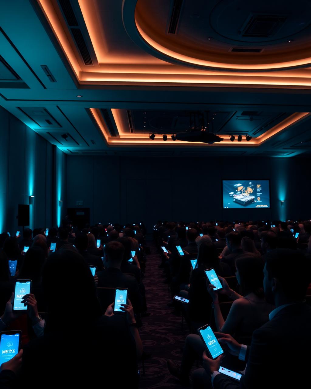 Corporate audience lit up by wGlow
