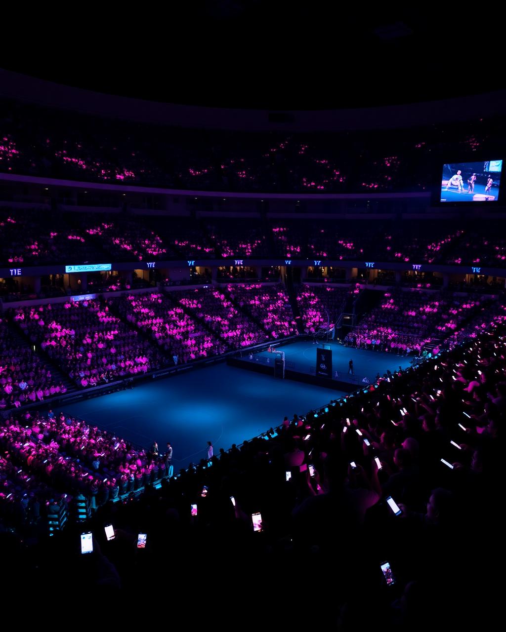 Sports audience lit up by wGlow